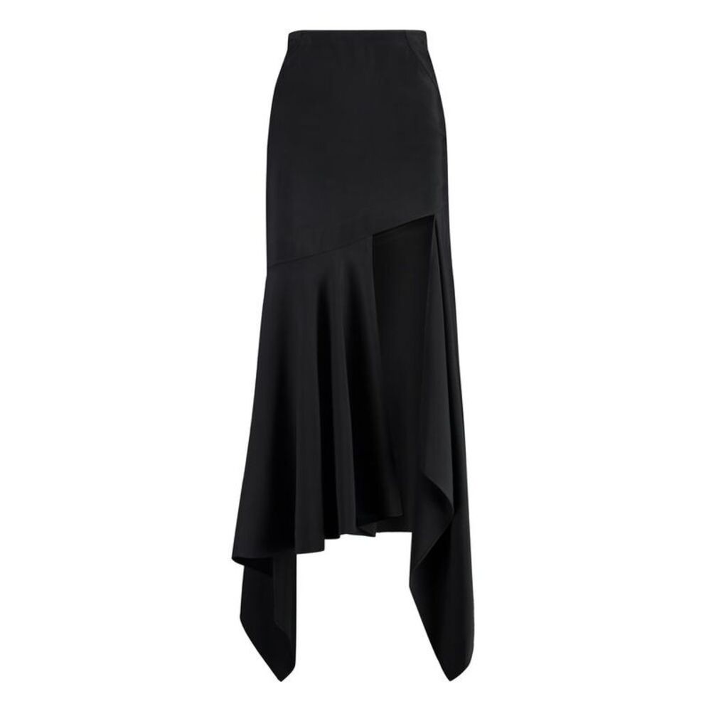 MUGLER Asymmetric Hem Midi Skirt Women BLACK Skirts